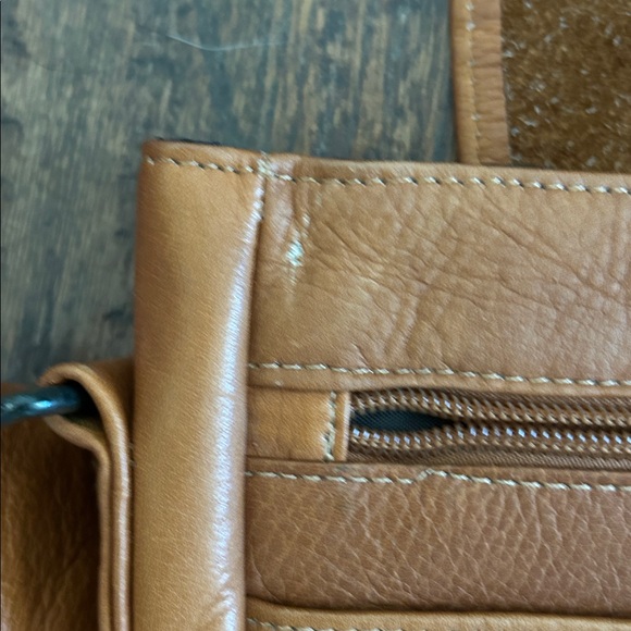 David King Half Flap Messenger Bag-Tan - Picture 16 of 16